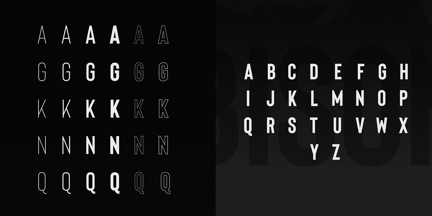 Bison Demi Bold Font preview